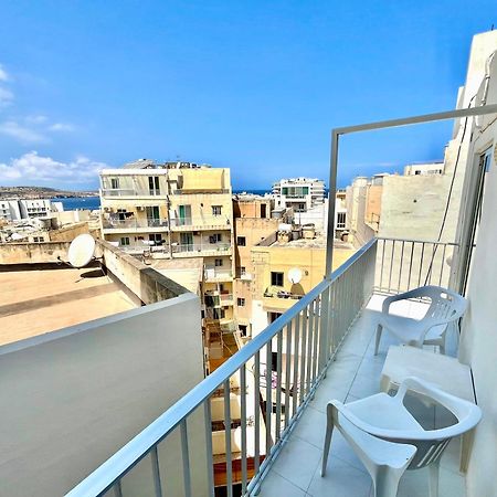 Spacious 2Br Penthouse With A Large Front-Terrace - Close To Bugibba Perched Beach Bahía de San Pablo Exterior foto