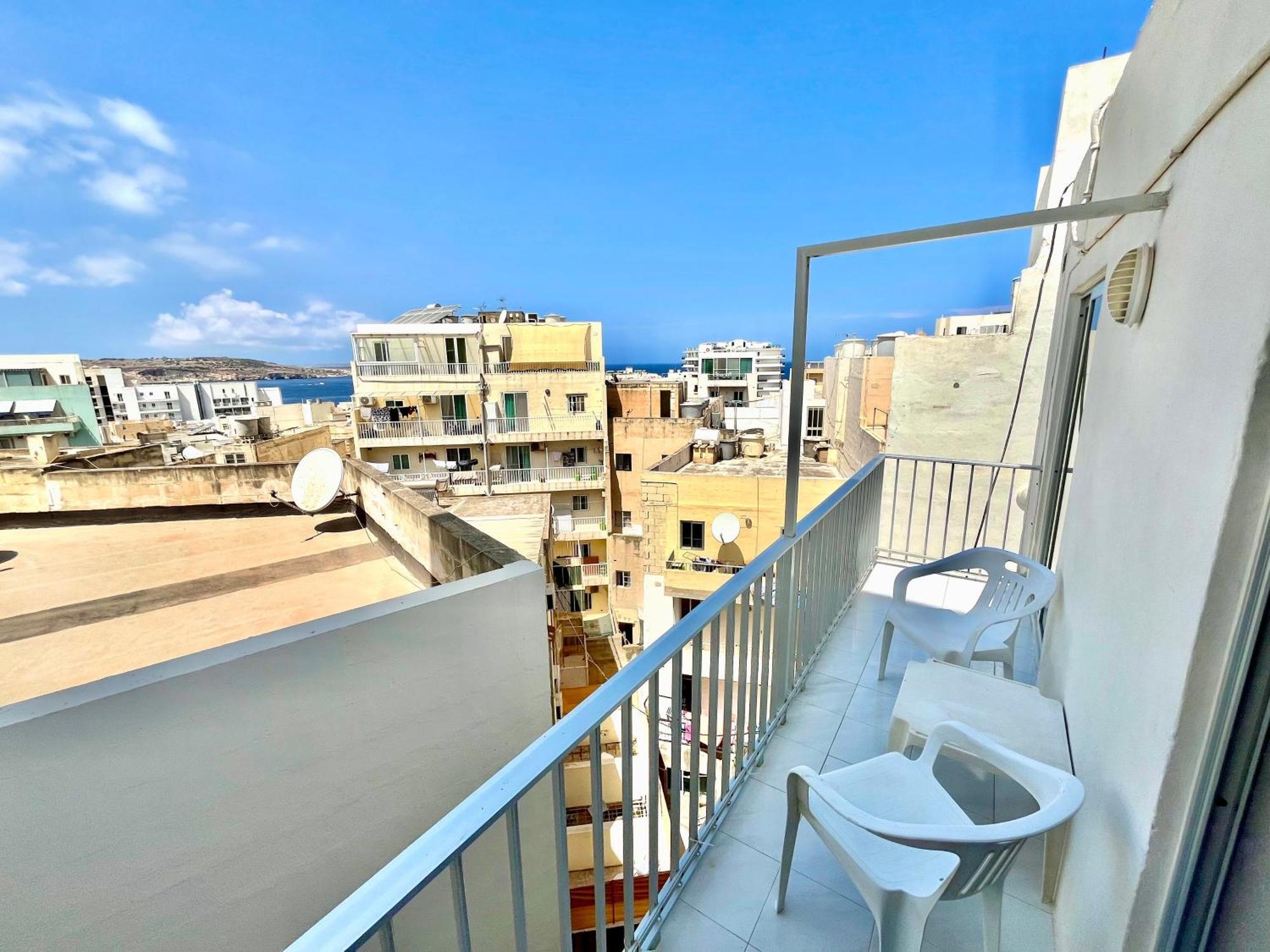 Spacious 2Br Penthouse With A Large Front-Terrace - Close To Bugibba Perched Beach Bahía de San Pablo Exterior foto
